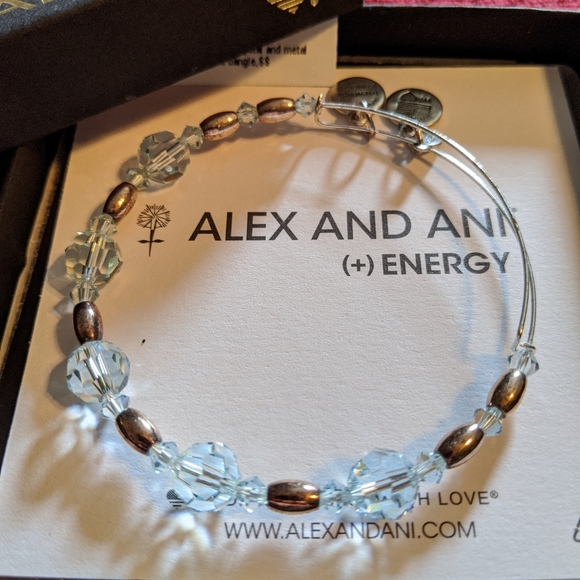 Alex and Ani Swarovski crystal and metal bangle - Picture 5 of 6
